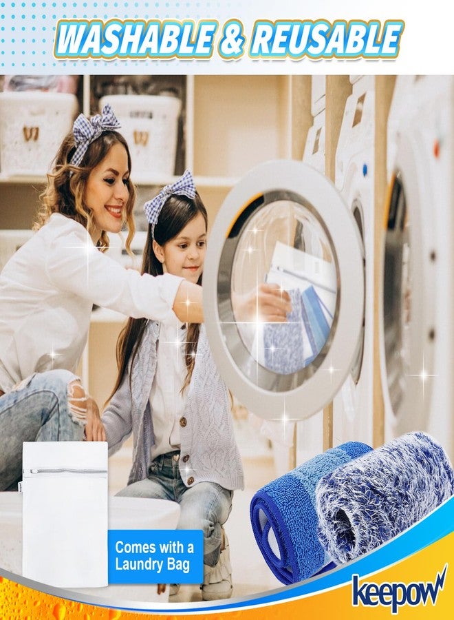 كيباو وسادة تنظيف من الألياف الدقيقة من كيبو مقاس 18 بوصة، وسادات بديلة للممسحة للأرضيات الخشبية، وسادات تنظيف من الألياف الدقيقة للتنظيف اليومي، متوافقة مع ممسحة سويفر الكهربائية، عبوة من 4 قطع - Image 3